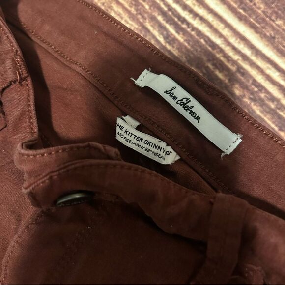 Women’s Sam Edelman The Kitten Skinny Midrise 28 in inseam size 28 burnt orange - Picture 4 of 6
